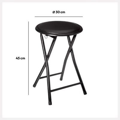 TABOURET PLIANT PVC NOIR