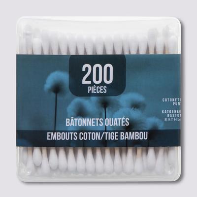 BOITES DE 200 COTONS TIGES BAMBOU (2PCS)