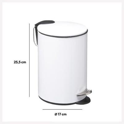 POUBELLE SOFTCLOSE PEDALE 3L METAL COTON