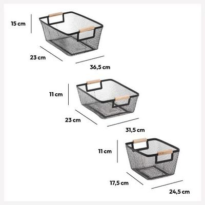 PANIER METAL ET BOIS ( GRAND FORMAT )
