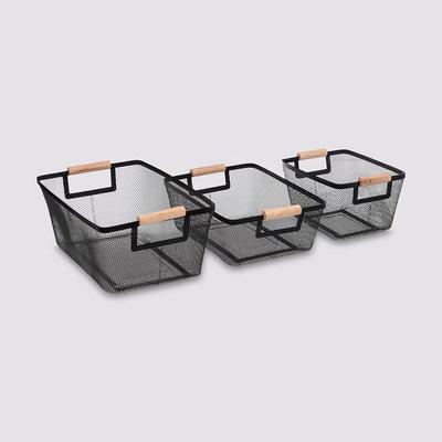 PANIER METAL ET BOIS ( GRAND FORMAT )
