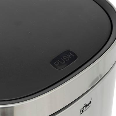 POUBELLE HAUTE RONDE POUSSOIR 50L INOX