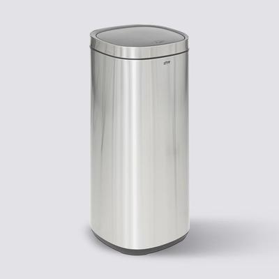 POUBELLE HAUTE RONDE POUSSOIR 50L INOX