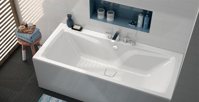 BAIGNOIRE RECTANGULAIRE SYLENE DUO 180 X 80 CM BLANCHE
