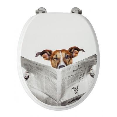 ABATTANT DE TOILETTE BUSINESS DOG DECOR EN MDF