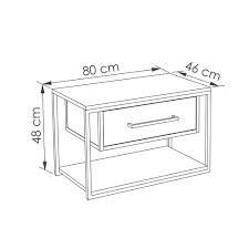COBALTO ENSEMBLE 80CM 2 TIROIRS