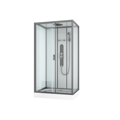 UYUNI CABINE DOUCHE RECTANGULAIRE COIN 120X80 GUN METAL