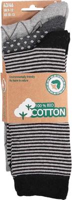 CHAUSSETTES APOLLO BIO COTTON FASHION MULTI GRIS 43-46 (3PCS)