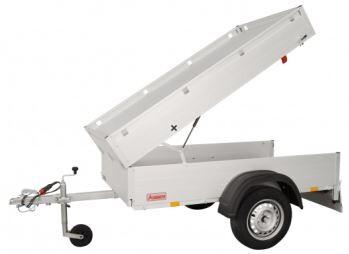 REMORQUE GT500 ALU/CAP. 1.81X1.01M 1 ESSIEU 500KG