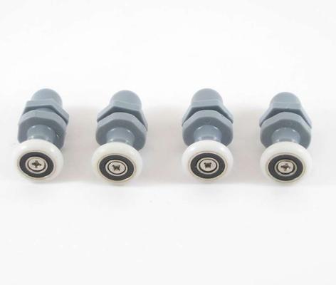 LOT DE 4 ROULETTES CABINE DE DOUCHE, CORPS LONG  (D:20MM)