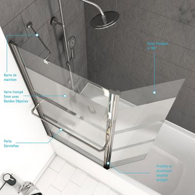 PARE BAIGNOIRE IBIZA 130X105 CHROME DEPOLI