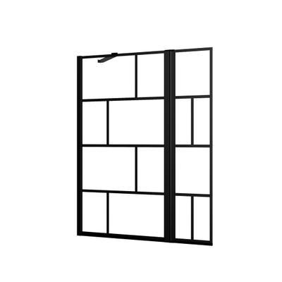 PARE BAIGNOIRE IBIZA BRICKS 130X105 NOIR MAT