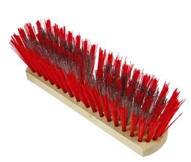 BROSSE DE RUE ROUGE RENFORCEE A/MANCHE