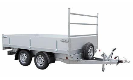 REMORQUE FREINE PLATEAU  ALU 3.50X1.80M 2 ESSIEUX 2.7T