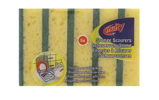 EPONGES A RECURER MULTY JAUNE (5PCS)