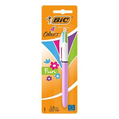 STYLO A BILLE BIC 4 COULEURS FUN