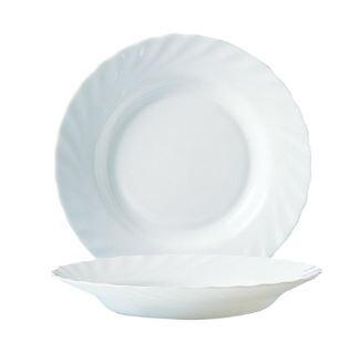 TRIANON ASSIETTE BLANCHE CREUSE DE 22,5 CM DE DIAMETRE