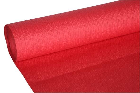 NAPPE DE COULEUR ROUGE EN PAPIER DE 118 X 2000 CM