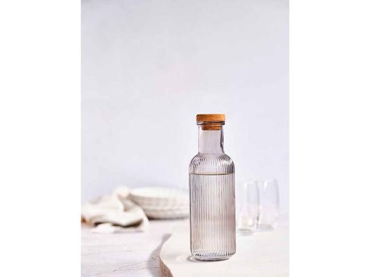 BOUTEILLE VERRE 1L AVEC LIEGE
