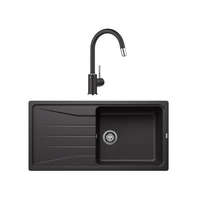 EVIER SONA XL 65 NOIR 1000X500MM+MITIGEUR MIDAS