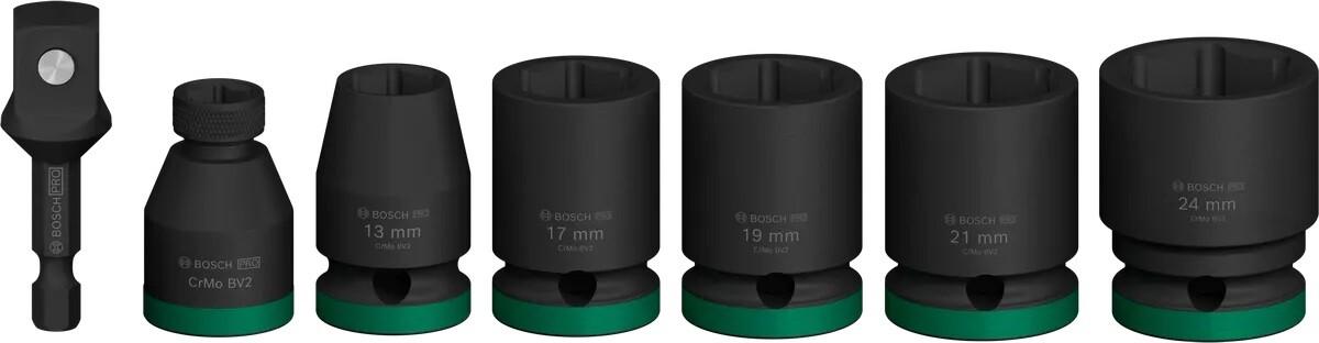 BOSCH DOUILLE A CHOC IMPACT (5PCS) + 2 ADAPTATEURS