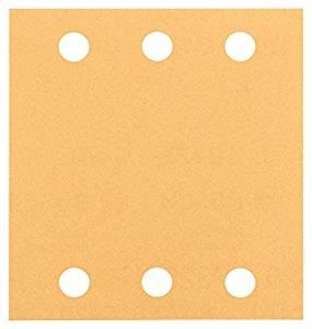 BOSCH FEUILLE ABRASIVE 6 TROUS 115X107MM G80 (10PCS)