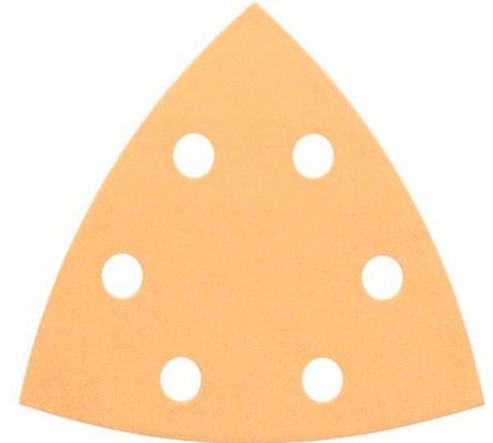 BOSCH FEUILLE ABRASIVE DELTA 6 TROUS 93X93MM G180 (50PCS)