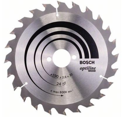 BOSCH LAME SCIE CIRCULAIRE BOIS 190X30X2,6MM 24D