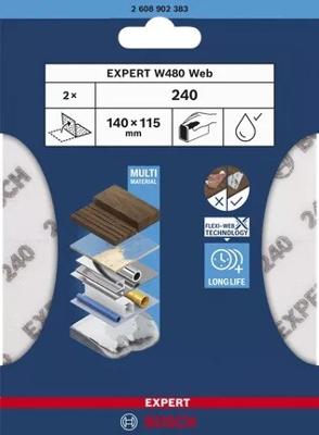 BOSCH ABRASIF A MAIN EXPERT 115X140 P240 (2PCES)