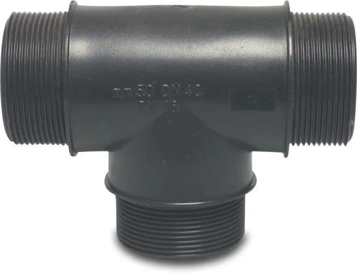 T A 90° PP 1" M 10BAR NOIR
