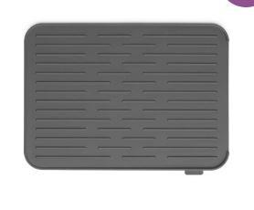 TAPIS EGOUTTOIR EN SILICONE GRIS FONCE