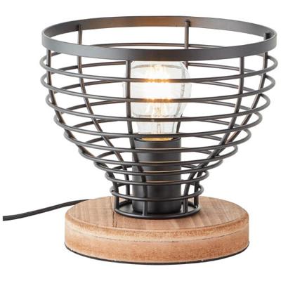 AVIA LAMPE DE TABLE E27 MAX 1X40W NOIR/COULEUR BOIS
