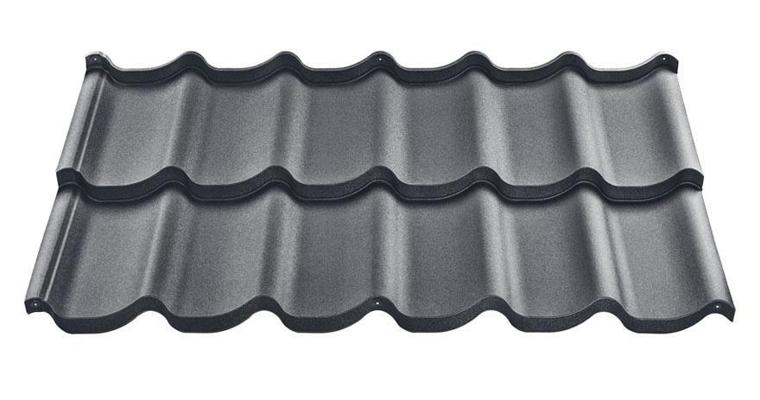 PLAQUE TUILE BELLA 0.73X1.18M ANTHRACITE RAL 7016