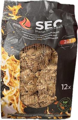 BOIS ALLUMAGE + ALLUME-FEU 2EN1 (12PCS)