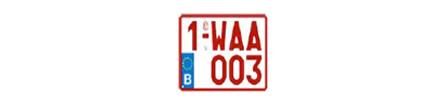 PLAQUE VOITURE SANS PERMIS PLAST.VERTI.N°8