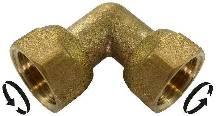 COUDE ECROU LIBRE F3/8-F3/8