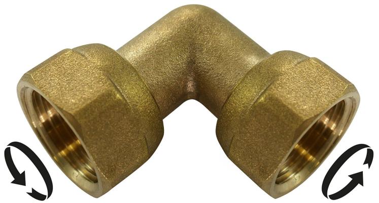 COUDE ECROU LIBRE F1/2-F1/2