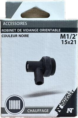 ROBINET VIDANGE A BEC ORIENTABLE NOIR M 1/2