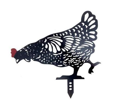 SILHOUETTE DECO DE POULE A PLANTER 50X50CM