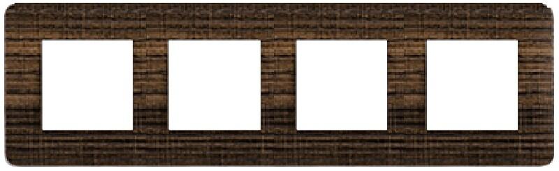 PLAQUE DE FINITION QUADRUPLE WENGE LIGNA