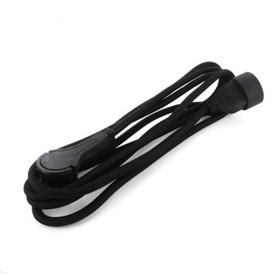 ALLONGE TEXTILE H05VV-F 3X1.5MM² 3M FICHE PLATE NOIR