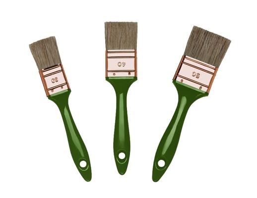 JEU DE PINCEAUX PLATS, 30 - 40 - 50 MM