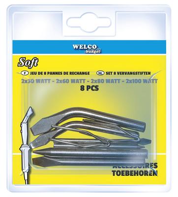 JEU DE PANNES POUR FER A SOUDER WELCO BUDGET (8PCS)