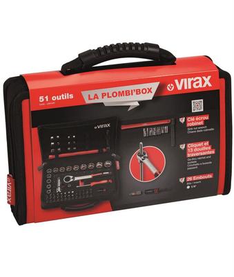 COFFRET CLE ROBINET+DOUILLES TRAVERSANTES (51PCS)