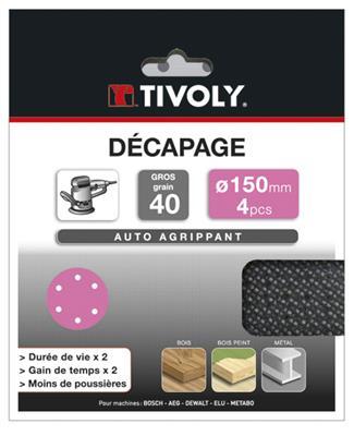 TIVOLY PATIN MAILLE AUTO-AGRIPPANT GR40 D.125MM (4PCS)