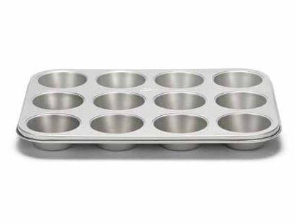 PLAQUE A MUFFINS SILVER-TOP, 12 PIECES