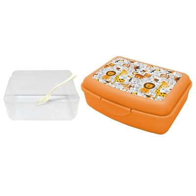 BOITE CASSE-CROUTE AVEC DIVISEUR + FOURCHETTE LIONS