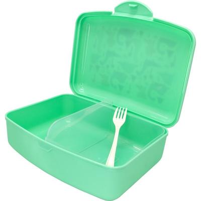 BOITE CASSE-CROUTE AVEC DIVISEUR + FOURCHETTE DINOSAURE