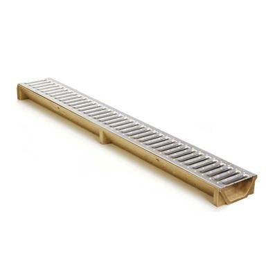 CANIVEAU SUPERMINI 1M H:6CM+GRILLE GALVA