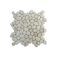 FILET CAILLOU MOSAIQUE 30 X 30 CM, BLANC - 10 PIECES